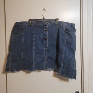 Distressed Jean skirt